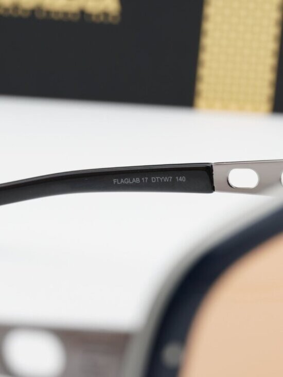 Carrera FLAGLAB 17 0DTY W7 Shield Sunglasses - Blue/Ruthenium / Brown main image 9